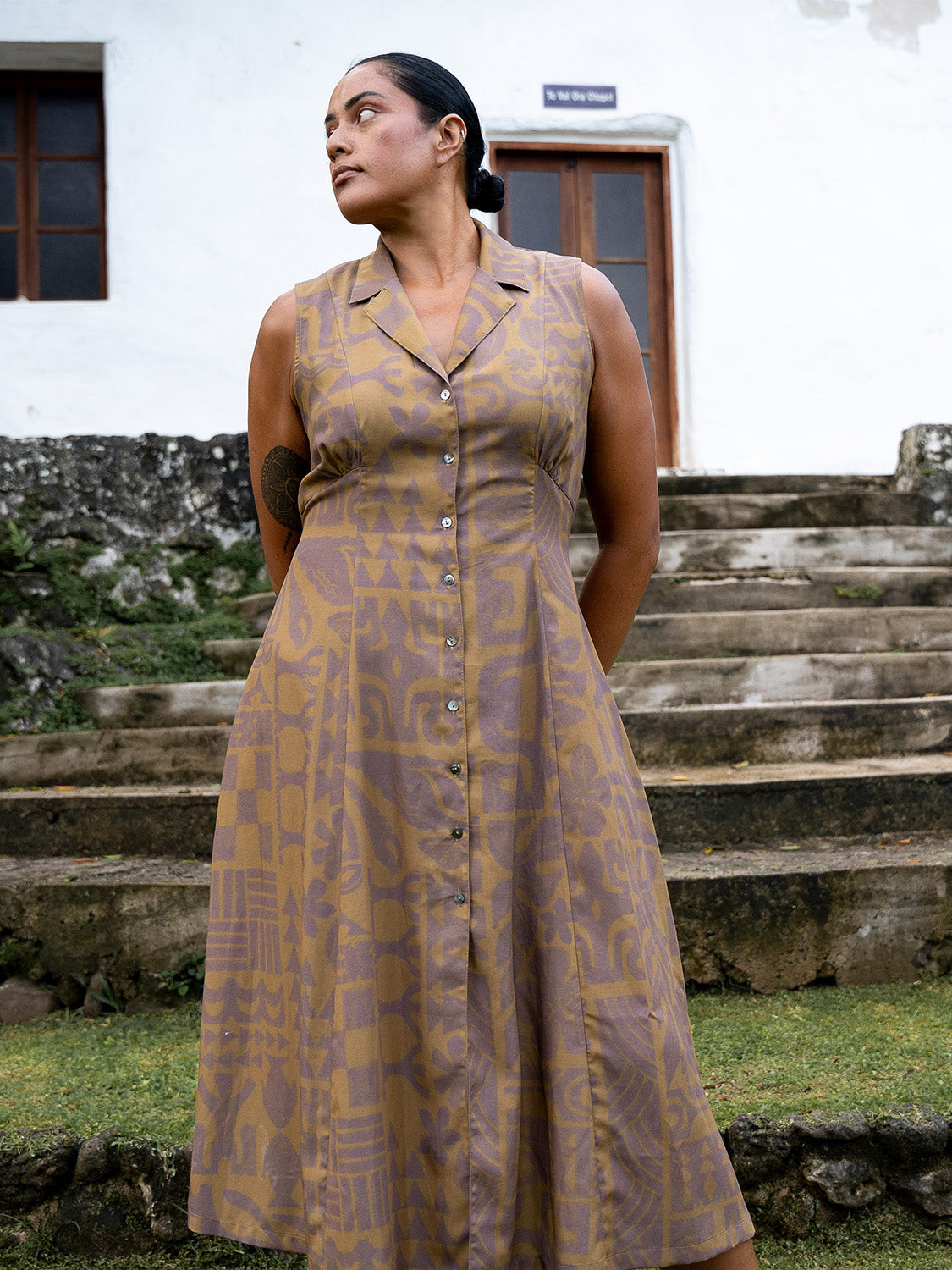 Pivai Button Dress